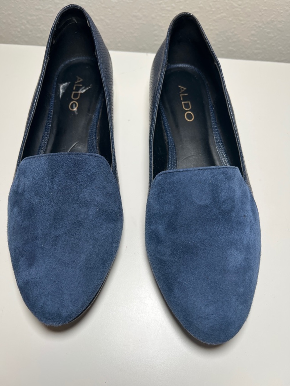 ALDO Navy Suede Slip-On Abbatha Loafers